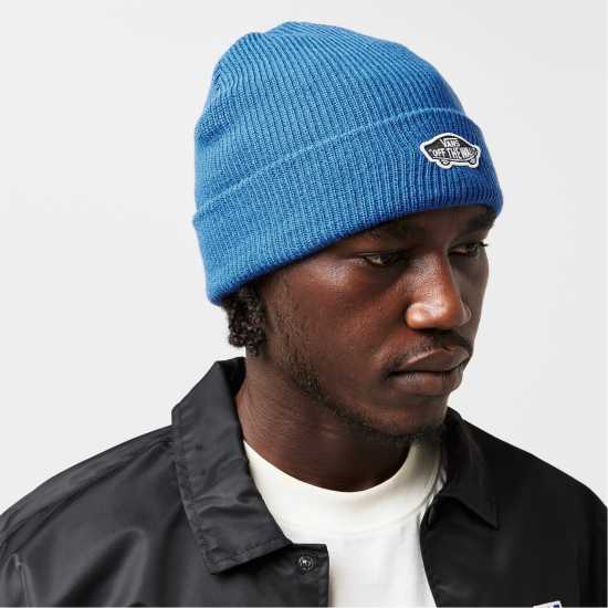 Vans Men's Cuff Ribbed Knit Beanie Истинско синьо 