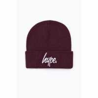 Шапки с козирка Hype Script Beanie 99 Бордово Hype Script Beanie 99 Бордово Шапки с козирка