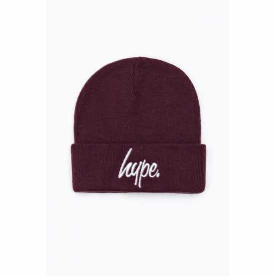 Шапки с козирка Hype Script Beanie 99 Бордово Hype Script Beanie 99 Бордово Шапки с козирка