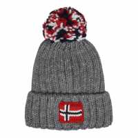 Napapijri Semiury Bobble Beanie Hat Med Grey 