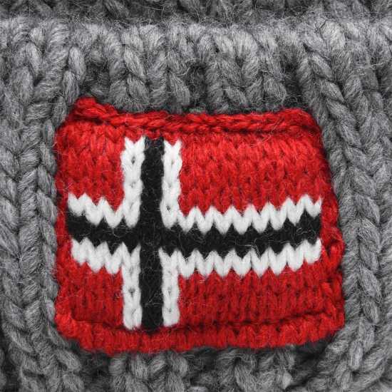 Napapijri Semiury Bobble Beanie Hat Med Grey 