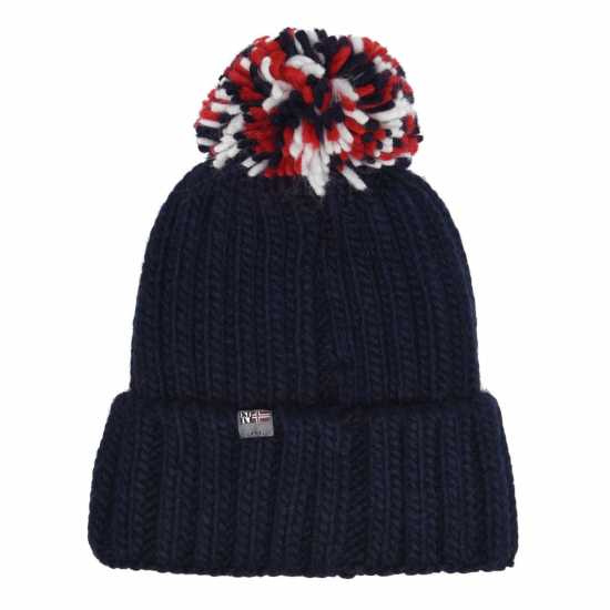 Napapijri Semiury Bobble Beanie Hat Blue Marine 