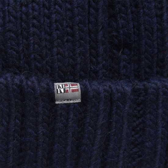 Napapijri Semiury Bobble Beanie Hat Blue Marine 