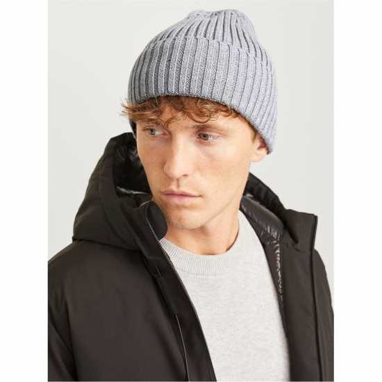 Jack And Jones Cotton Beanie  Sn99 Голямо зелено меланж Шапки с козирка