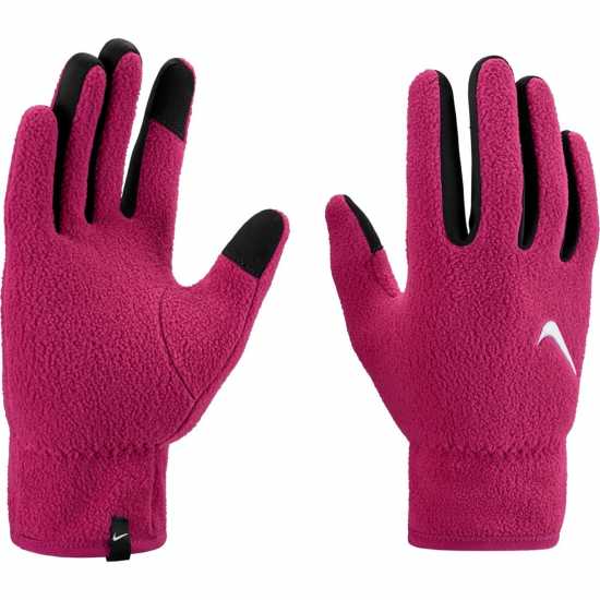 Nike Men's Therma-Fit Fleece Gloves Beet/White Nike Men's Therma-Fit Fleece Gloves Beet/White