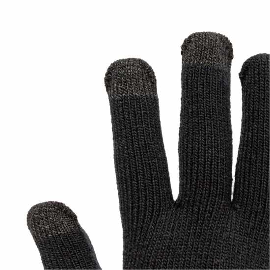 Slazenger Knit Glove Black Мъжки ски ръкавици