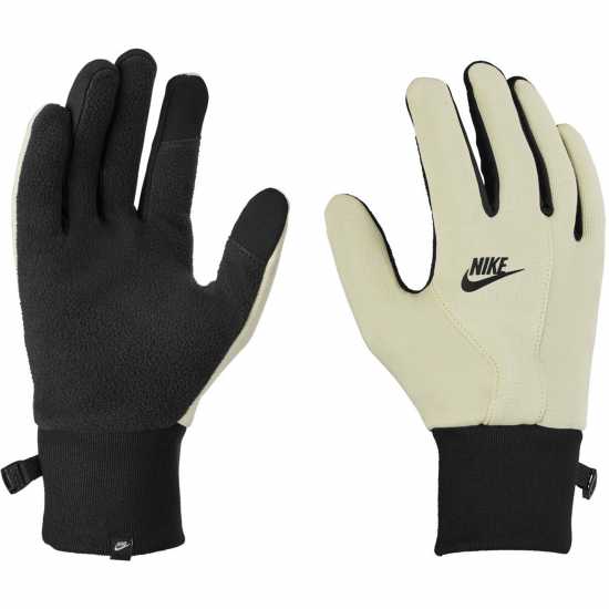 Nike Therma-Fit Tech Fleece Gloves Lt Khaki/Black Nike Therma-Fit Tech Fleece Gloves Lt Khaki/Black