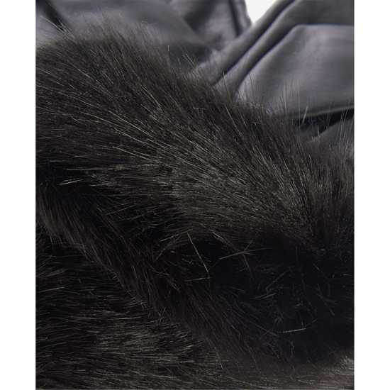 Barbour Fur Trimmed Leather Gloves  Зимни аксесоари