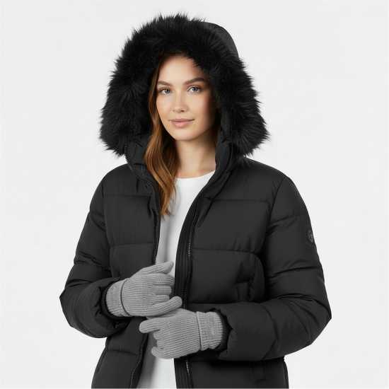 Jack Wills Knitted Gloves Сив марл 