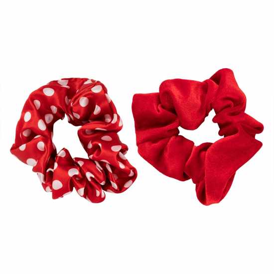 Disney Minnie Mouse Pink, Blue & Yellow 2 Piece Scrunchie & Earring Set Red Аксесоари за коса
