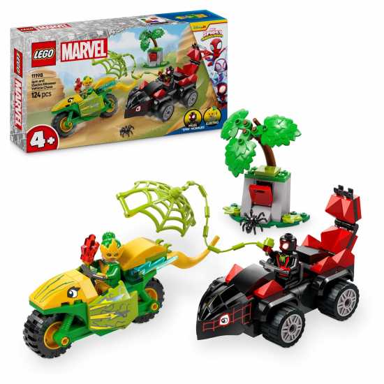 Lego Marvel Spidey And His Amazing Friends Spin And Electro Dinosaur Vehicle Chase 11198  