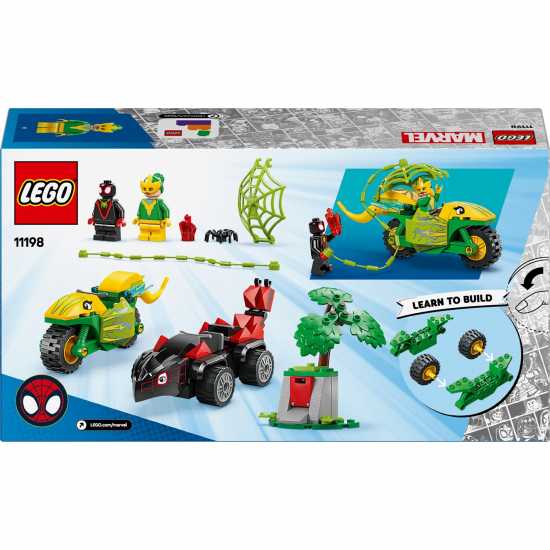 Lego Marvel Spidey And His Amazing Friends Spin And Electro Dinosaur Vehicle Chase 11198  