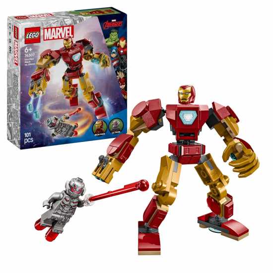 Lego Lego Marvel Iron Man Mech Vs. Ultron Set 76307  Мъжки стоки с герои