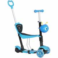 5-In-1 Kids Kick Scooter With Removable Seat Item Blue Скутери