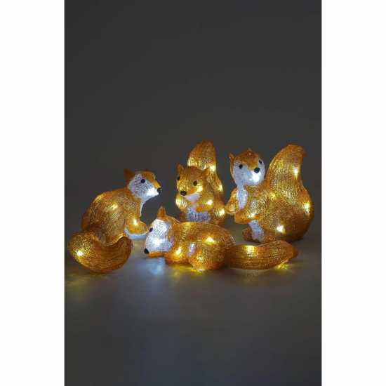 Other Set Of 4 Acrylic Squirrels  - Коледна украса
