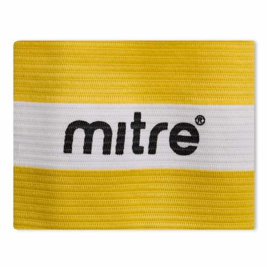 Mitre Adults Captain's Armband Жълто/Бяло Mitre Adults Captain's Armband Жълто/Бяло