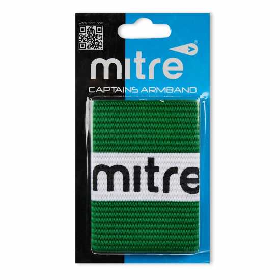 Mitre Adults Captain's Armband Зелено/Бяло Mitre Adults Captain's Armband Зелено/Бяло