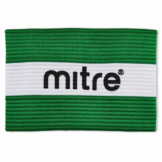 Mitre Adults Captain's Armband Зелено/Бяло Mitre Adults Captain's Armband Зелено/Бяло