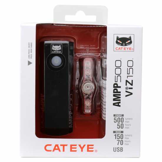 Комплект Велосипедни Светлини Cateye Ampp 500S & Viz 150 Bike Light Set  