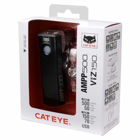Комплект Велосипедни Светлини Cateye Ampp 500S & Viz 150 Bike Light Set  