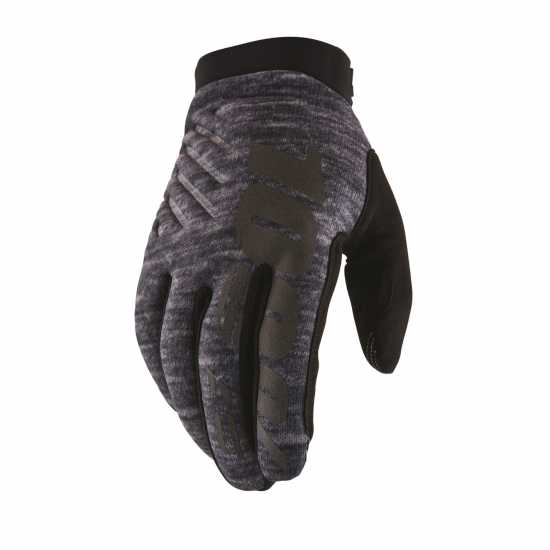 100 Percent Brisker Cold Weather Glove Сиво пухкаво Ръкавици за колоездене