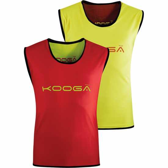 Kooga Reversible Training Bib Youths Red/Yellow - 