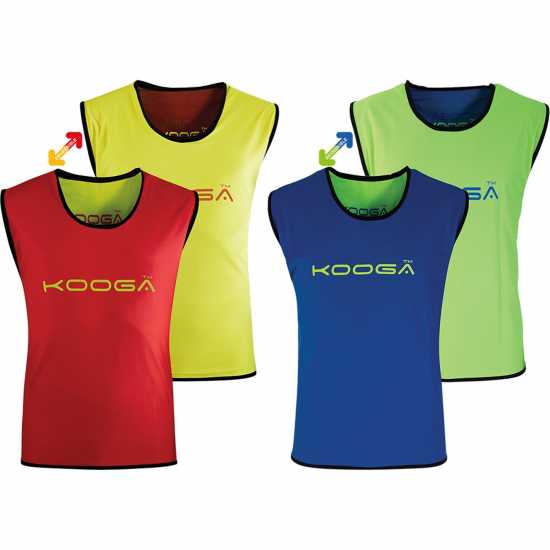 Kooga Reversible Training Bib Youths Red/Yellow - 