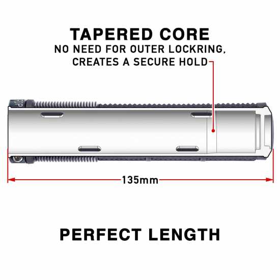 Dmr Deathgrip 2 Thick Flangeless Lock-On Mtb Grip Black 