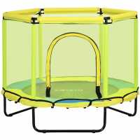 Zonekiz 4.5Ft Hexagon Indoor Trampoline With Secur  
