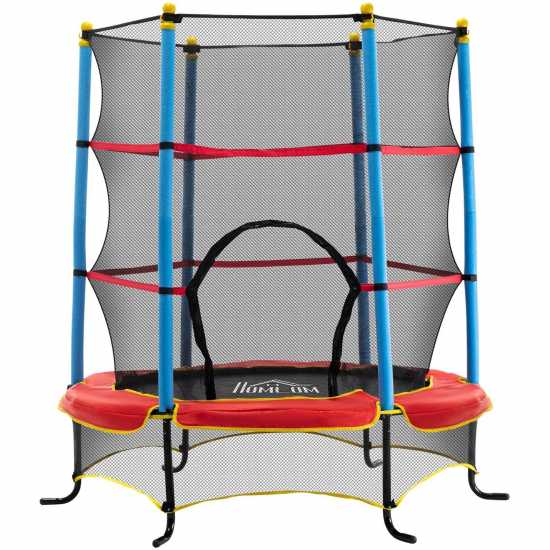 5.4Ft Trampoline With Enclosure Net And Built-In Z  Градина