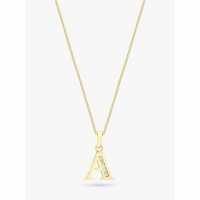9Ct Gold Cz Initials Necklace