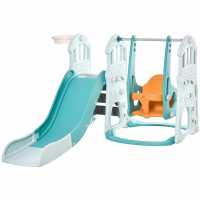 3-In-1 Slide And Swing Set Activity Center With Ba  Градина
