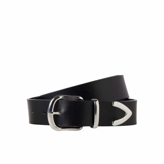 Кожен Колан Jack And Jones Men's Western Leather Belt Black Кожен Колан Jack And Jones Men's Western Leather Belt Black