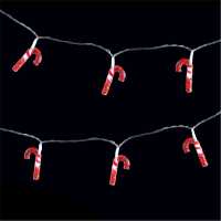 The Spirit Of Christmas Наниз От Лампички 2.2M Battery Operated Candy Cane Led String Lights  Коледна украса