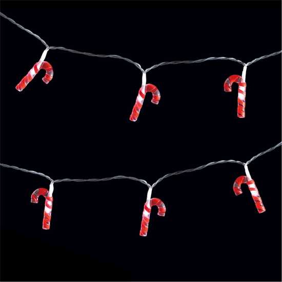 The Spirit Of Christmas Наниз От Лампички 2.2M Battery Operated Candy Cane Led String Lights  Коледна украса