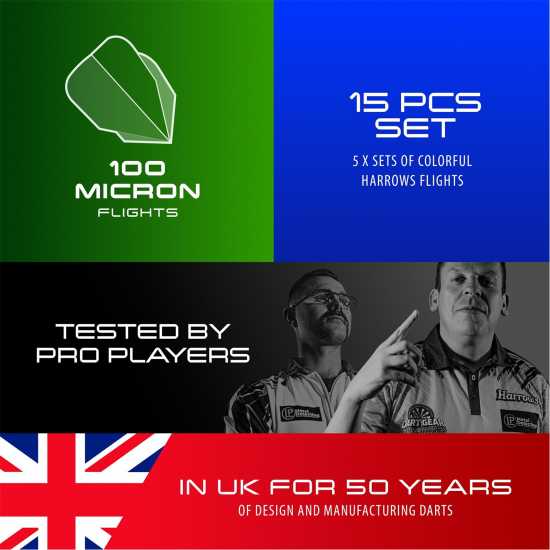 Harrows Darts Darts Pro Series Flight Set - 5 Pack Harrows Darts Darts Pro Series Flight Set - 5 Pack