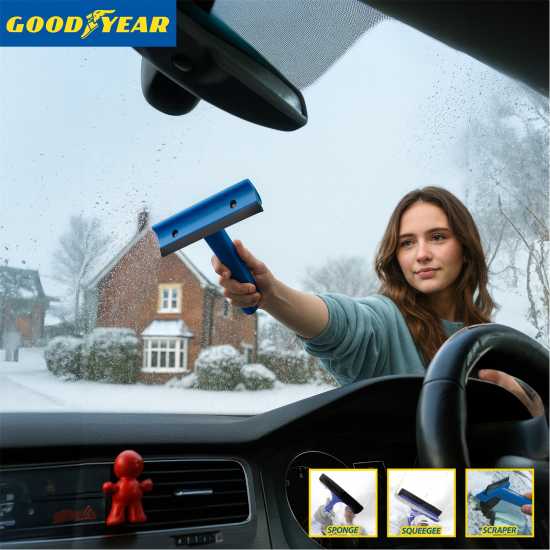 Goodyear Goodyear  3-In-1 Squeegee Scraper And Sponge  