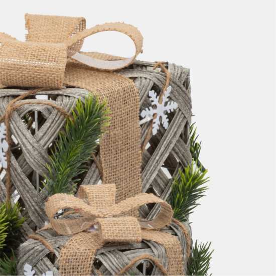 The Spirit Of Christmas 3Pc Rattan Parcels 54 Beige One Size  Коледна украса