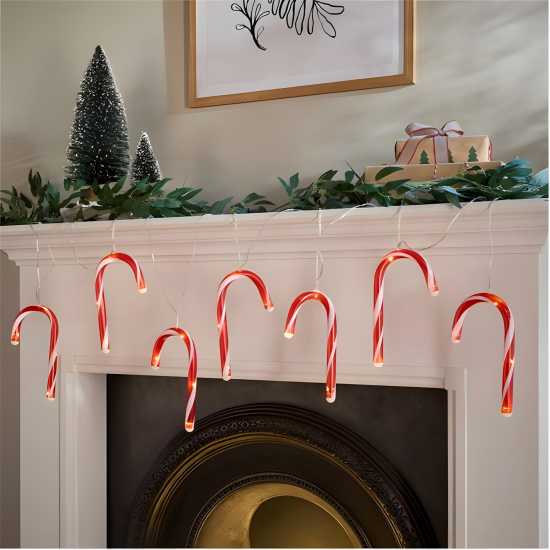 The Spirit Of Christmas Наниз От Лампички 7Pc String Lights 54 Candy Cane One Size  