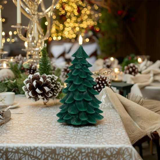 Коледна украса The Spirit Of Christmas Led Candle Green One Size The Spirit Of Christmas Led Candle Green One Size Коледна украса