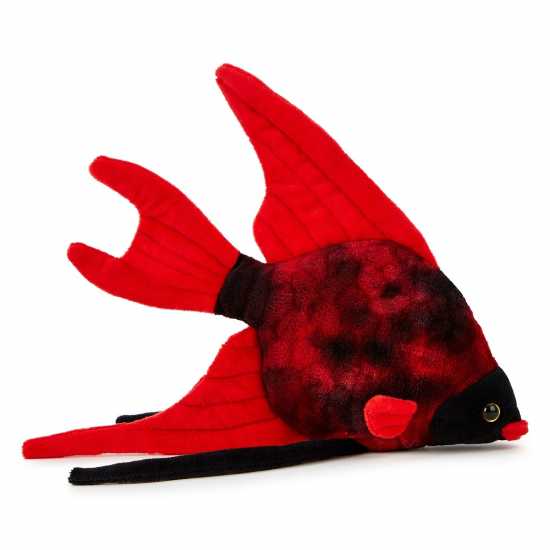 Zappi Co Tropical Fish Black & Red Soft Toy 27 Cm  