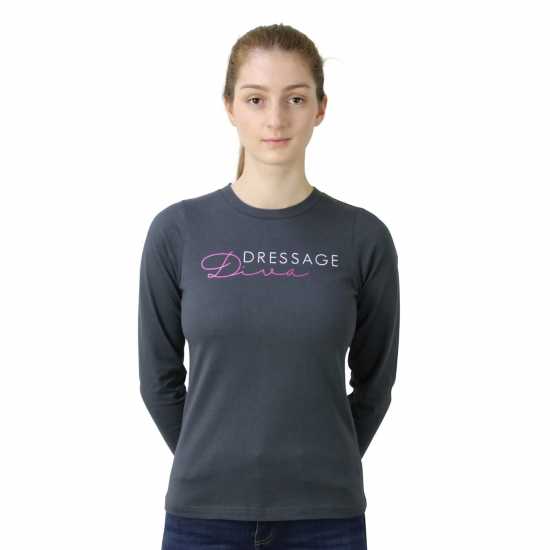 Hy Equestrian Junior Diva Long Sleeve T-Shirt  Детски тениски и фланелки
