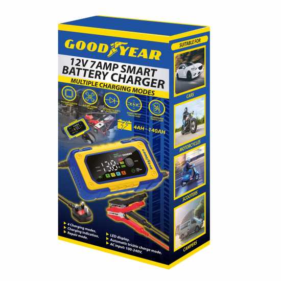 Goodyear 12V 7A Smart Battery Charger Goodyear 12V 7A Smart Battery Charger