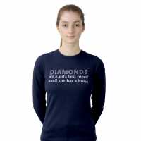 Junior Diamonds Long Sleeve T-Shirt  Детски тениски и фланелки