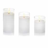 Стъклена Свещ D S3 Glass Candles34 Clear LED Коледна украса