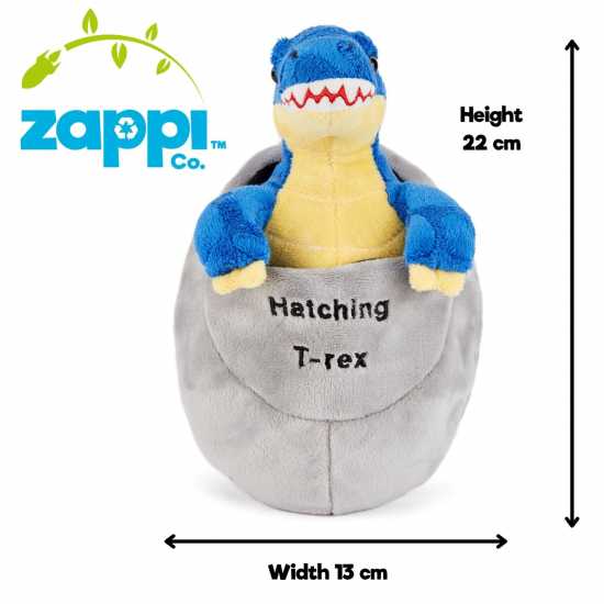 Zappi Co T-Rex Hatching Soft Toy 22 Cm Zappi Co T-Rex Hatching Soft Toy 22 Cm