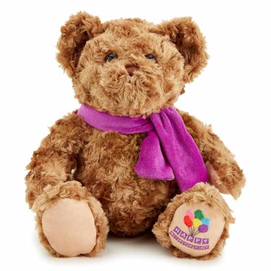 Zappi Co Happy Birthday Classic Bear Soft Toy 25 Cm  