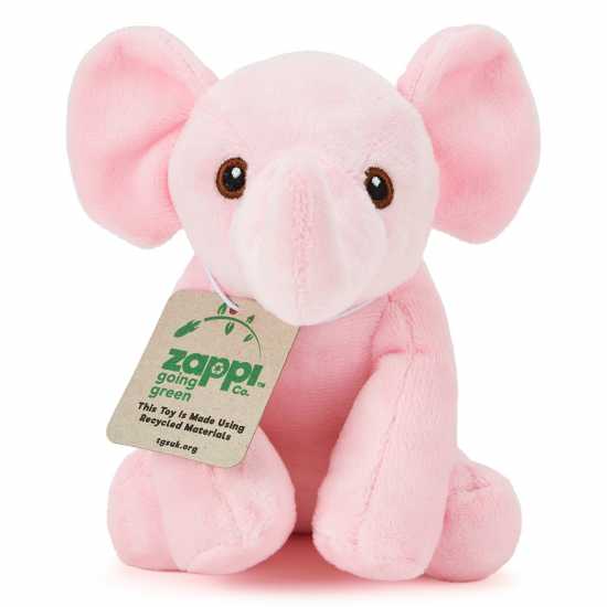 Zappi Co Elephant Pink Soft Toy 15 Cm Eco Zappi Co Elephant Pink Soft Toy 15 Cm Eco