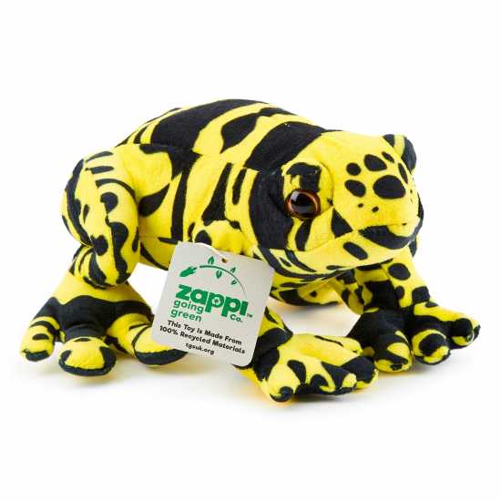 Zappi Co Yellow Banded Poison Dart Frog Soft Toy 20 Cm Eco  