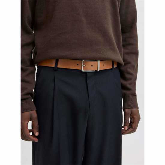 Мъжки Колан Jack And Jones Garda Reversible Belt Mens Cognac Мъжки Колан Jack And Jones Garda Reversible Belt Mens Cognac